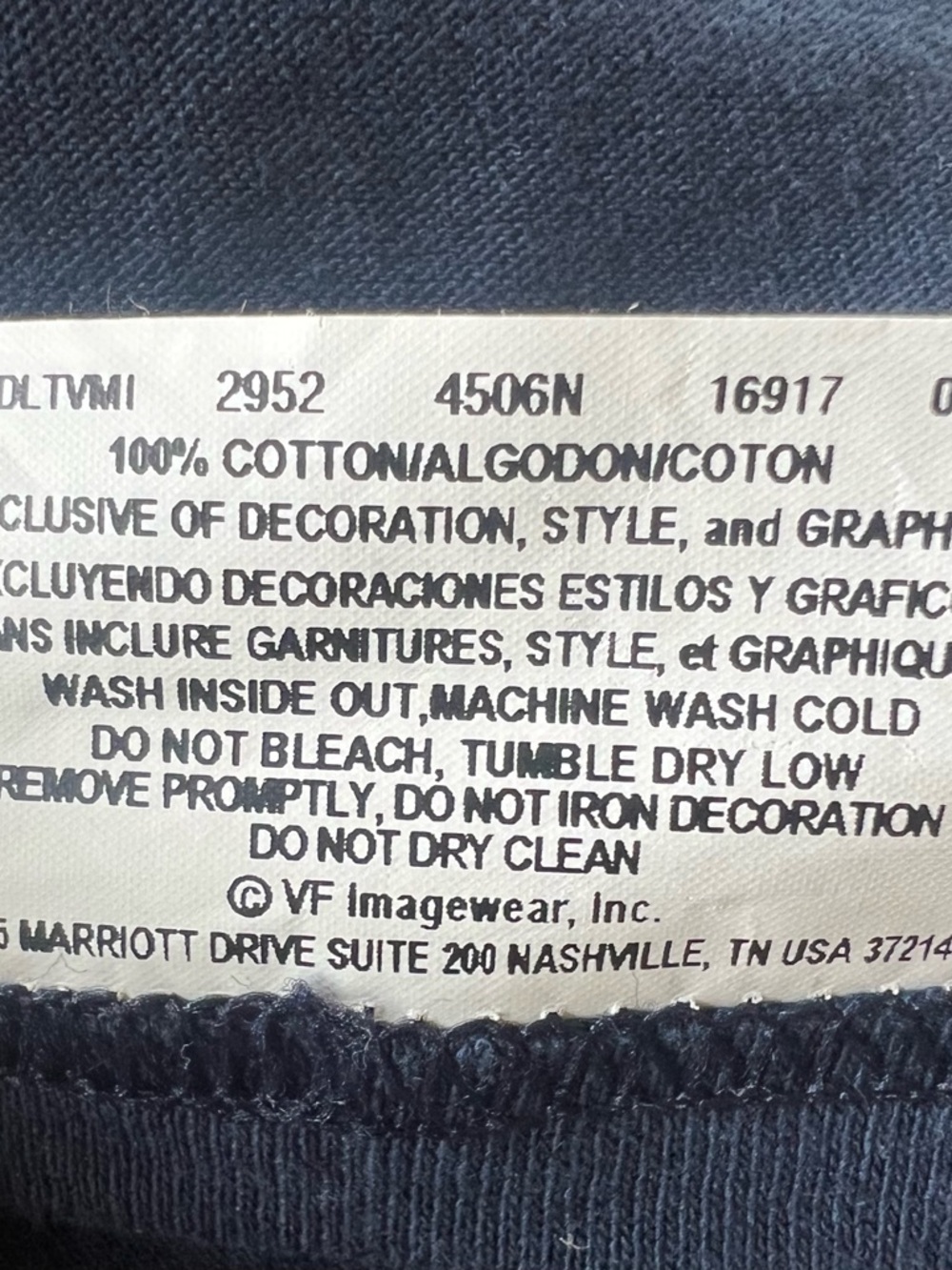 Majestic Navy Tee with White JUDGE 99 Back - Picture 4 of 5